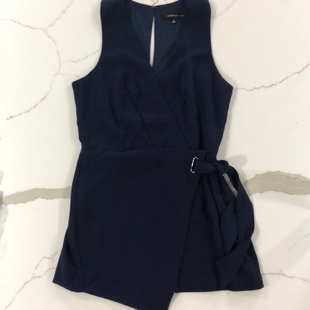 Adelyn Rae Navy Blue Romper